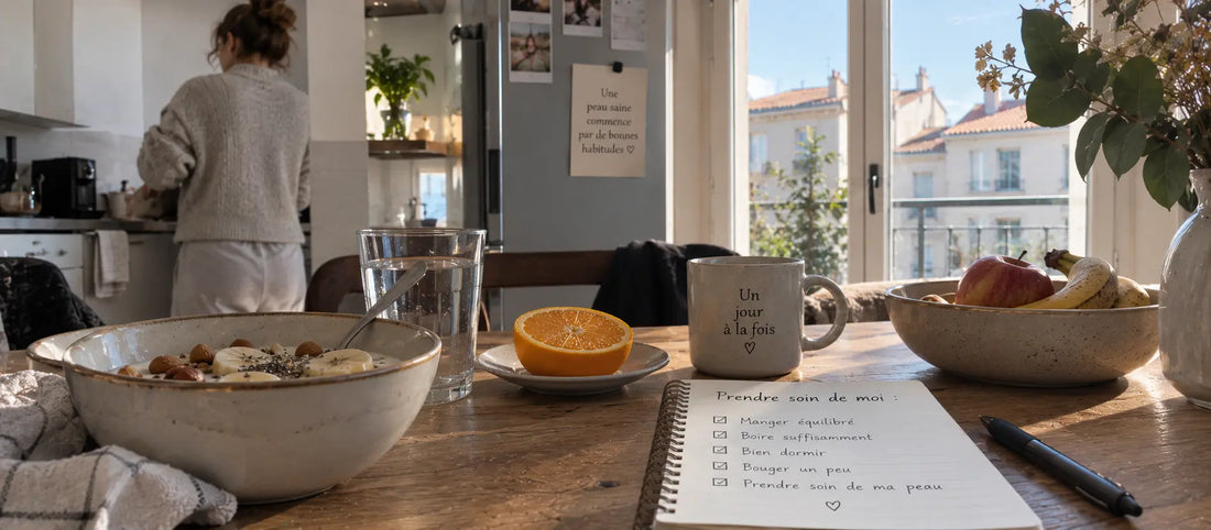 Habitudes bien-être en hiver pour prendre soin de sa peau : sommeil, alimentation et hydratation
