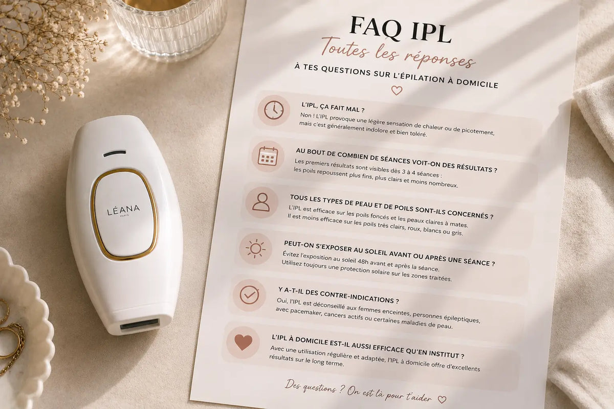 FAQ sur l’épilation IPL à domicile avec Leana Glowy