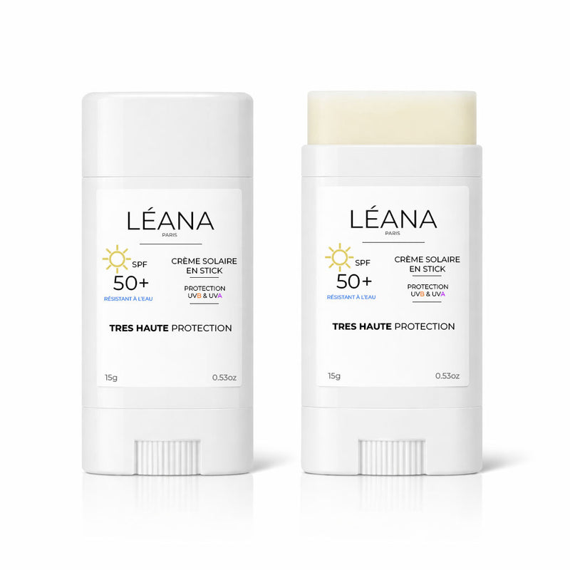spf 50 tres haute protection uv creme solaire en stick leana paris