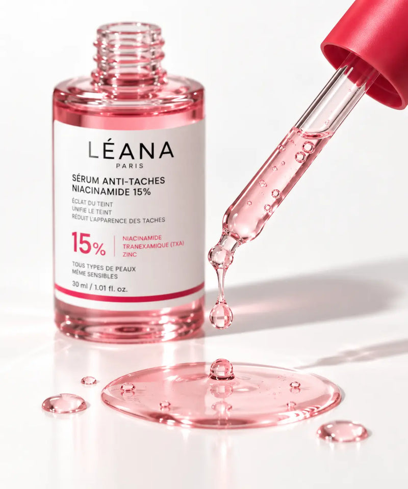 Sérum Anti-Taches Niacinamide 15% – Teint Uniforme | Léana Paris